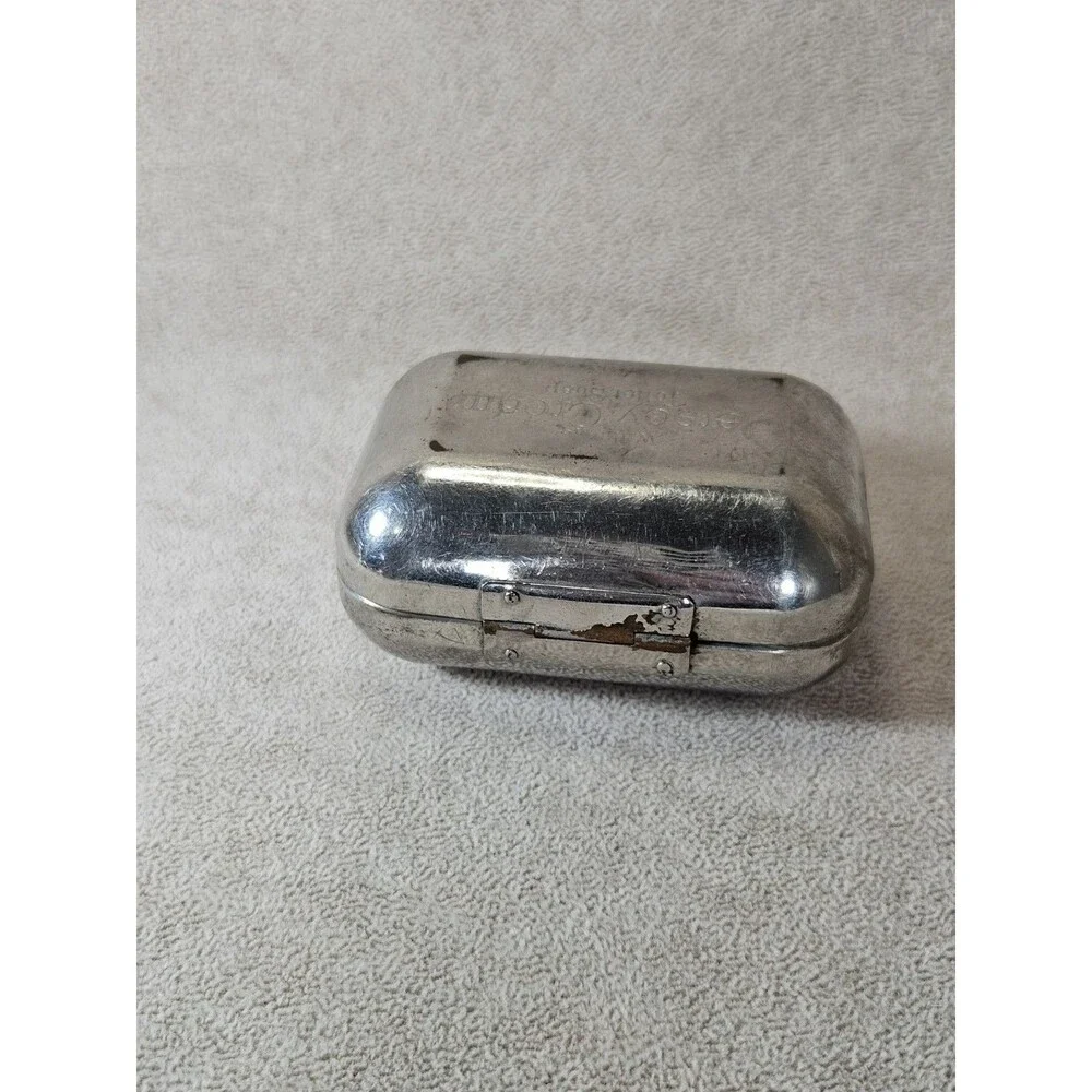 Antique Advertising J.B. Williams JERSEY CREAM Traveling Silverplate Soap Box